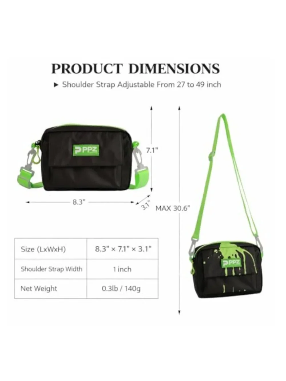 Color Changing Crossbody Bag Mini Sling Purse Compact with Adjustable Strap